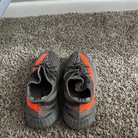 Yeezy Boost 350 V2 in Gray and Orange - Picture 5 of 6